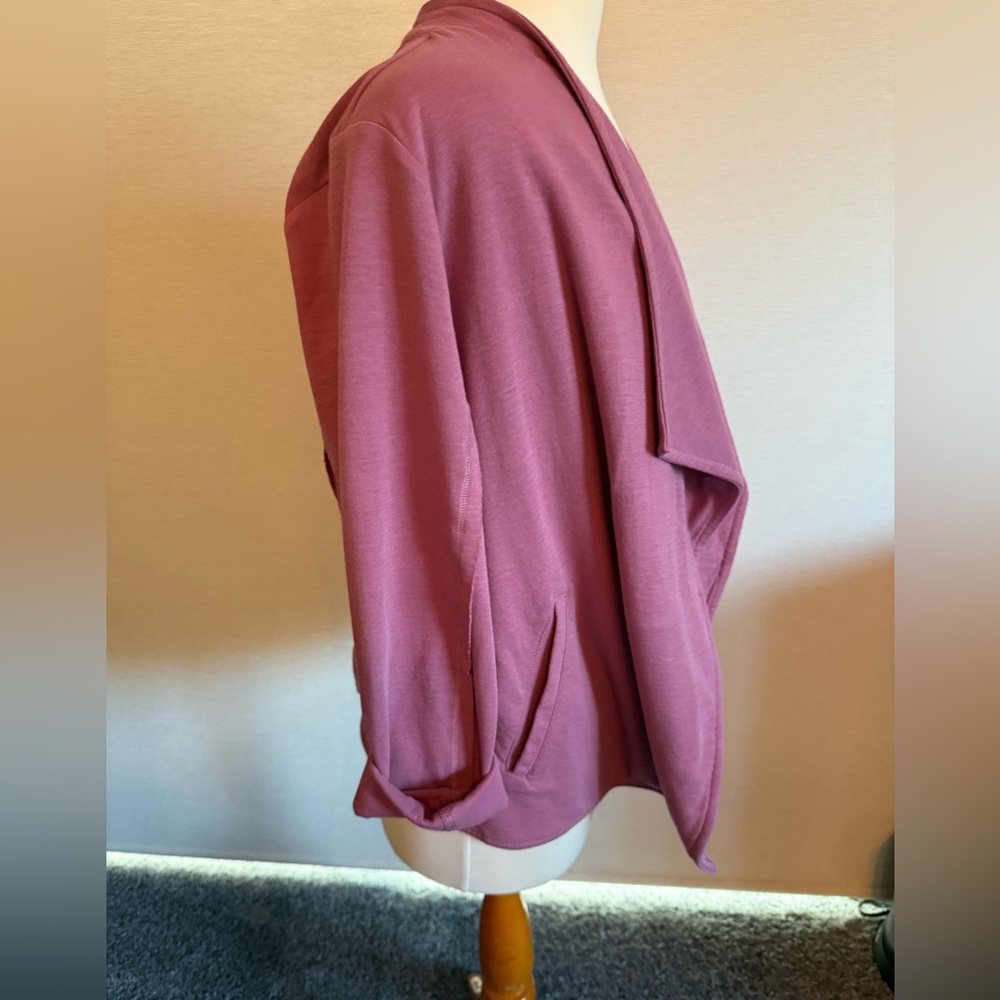 Caslon Women's Dusty Rose Open Front Cardigan - Picture 2 of 4